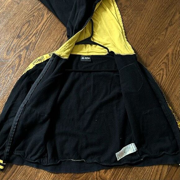Harry Potter Kids Hufflepuff Hoodie With Pointed Hood Size 10 Preloved - Picture 4 of 8